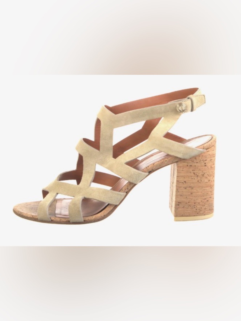Givenchy Suede Colorblock beige Slingback Sandals 40.5